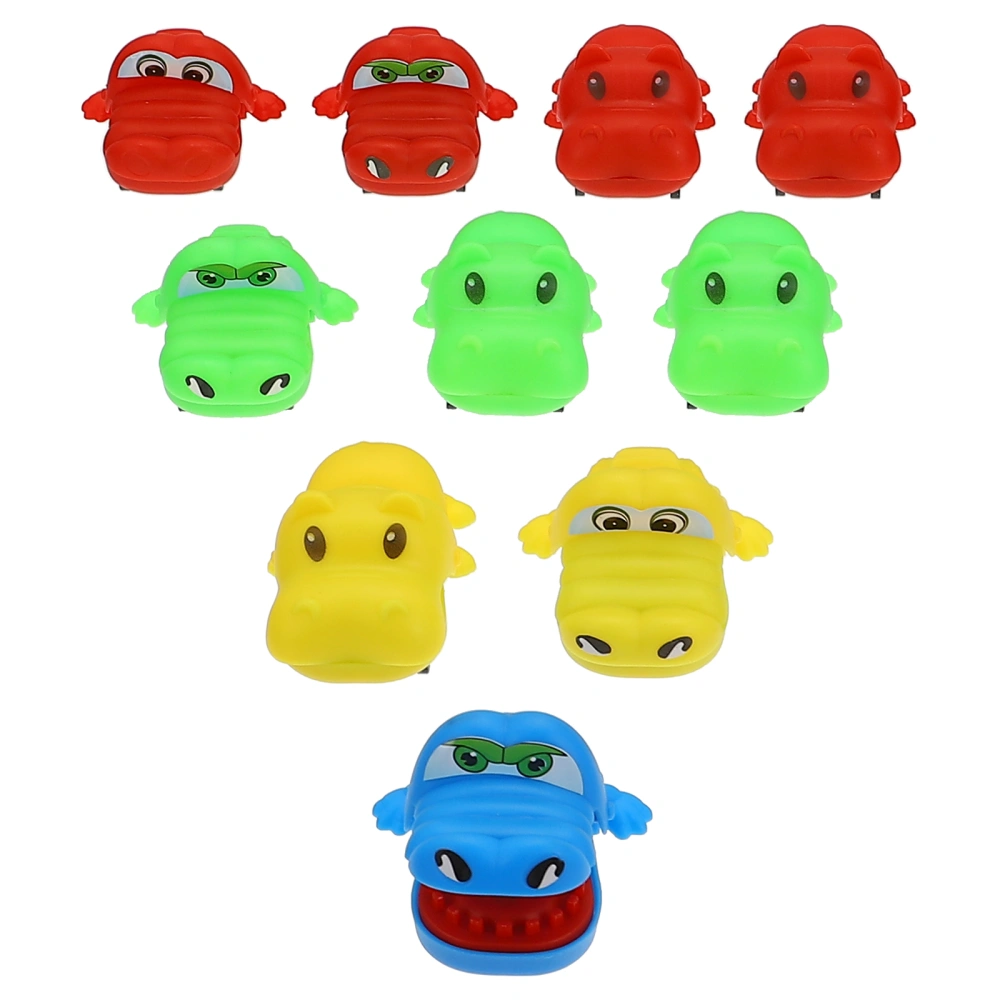 1 Set 10 Pcs Cartoon Alligator Toys Children Pull-Back Car Toys (Assorted Color)