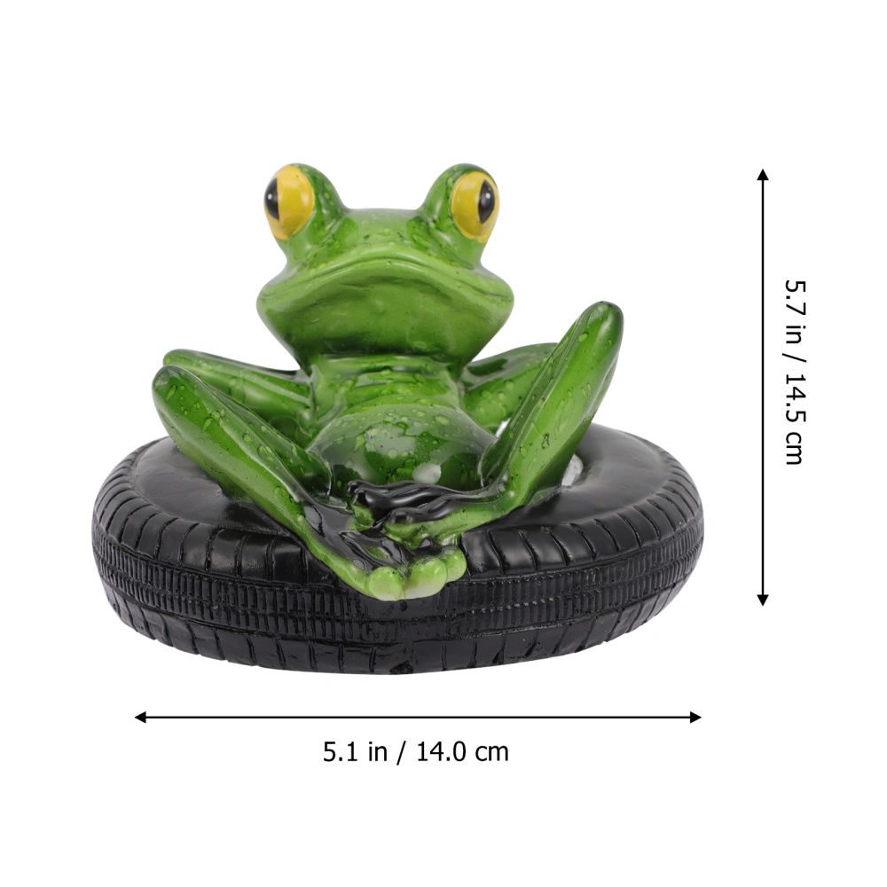 Creative Water Pool Floating Ornament Simulation Frogs Adornment for Garden