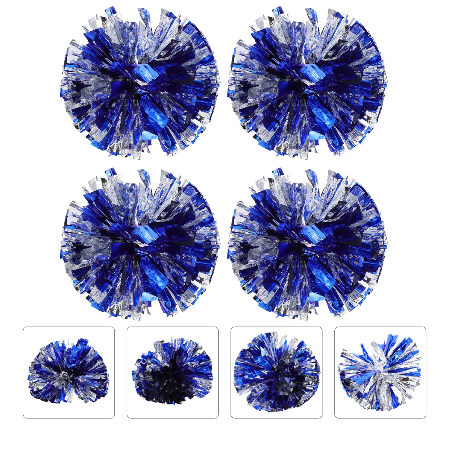 4pcs Portable Cheerleading Hand Flowers Cheerleader Pom Poms for Sports Events