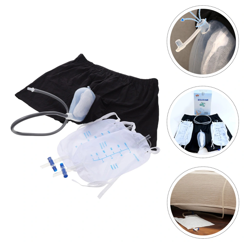 1 Set of Wearable Urine Bag Leak Proof Elderly Underwear Male Urinals Underwear