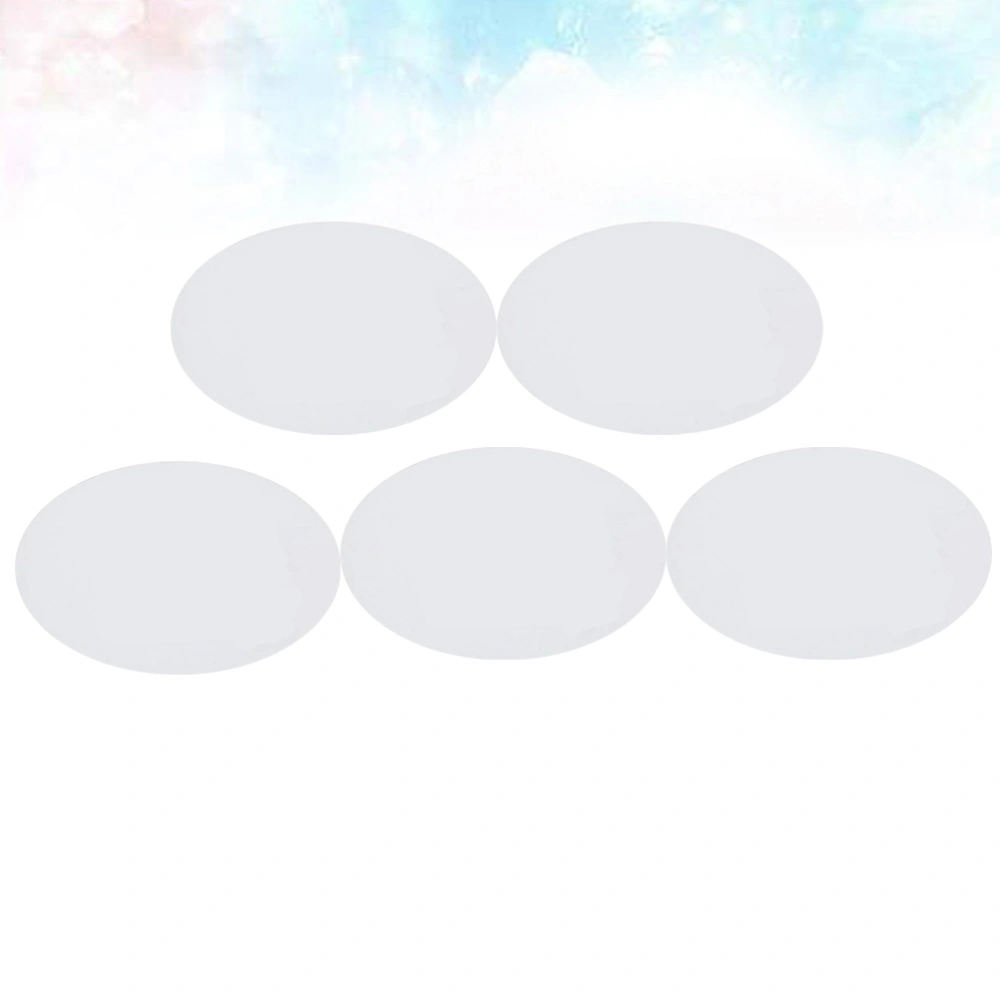 5 Pcs Oval Shape Cotton Drawing Board Thicken Art Painting Board Artist Paper Board Oil Paint Canvas Sketchpad (White, 30x40cm)