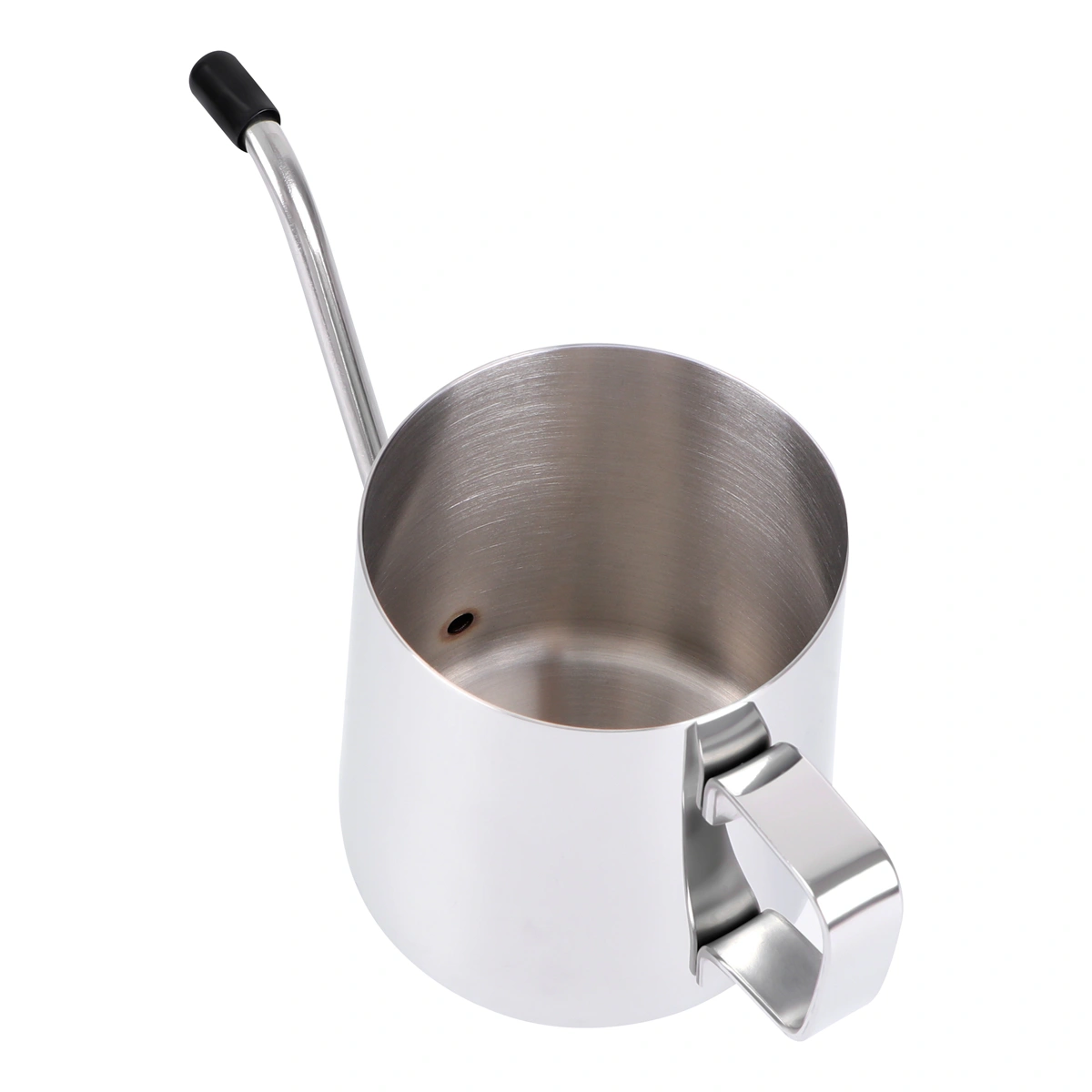 1pc Stainless Steel Coffee Pot Handmade Coffee Kettle Long Narrow Mouth Cup for Home Shop (Silver)