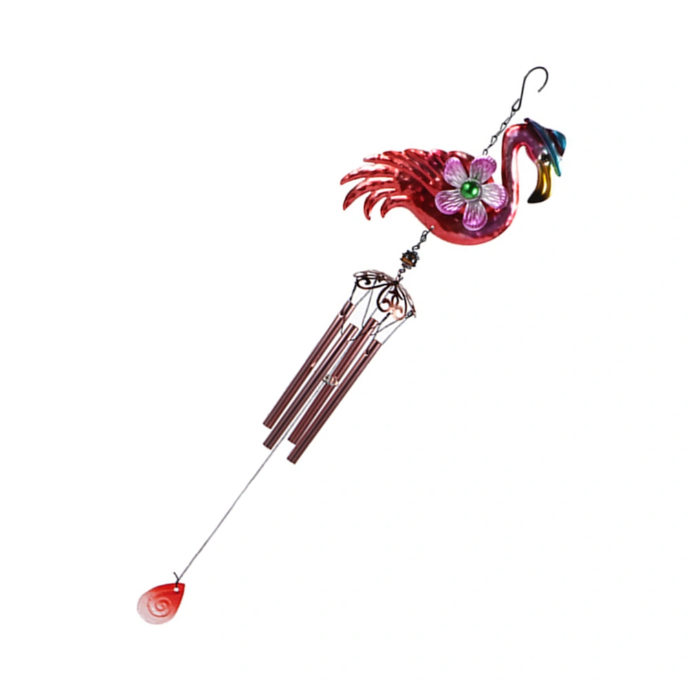 1pc Flamingo Pattern Delicate Animal Wind Chimes Decorative Metal Crafts Ornaments Bell Pendant for Home 