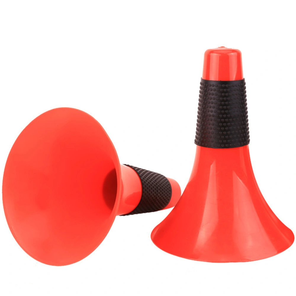 Red Spot Marker Cones Strong Toughness Horn Cones Sign Barrel Skating Flat Base Cone Windproof Football Obstacle (Black Cover)