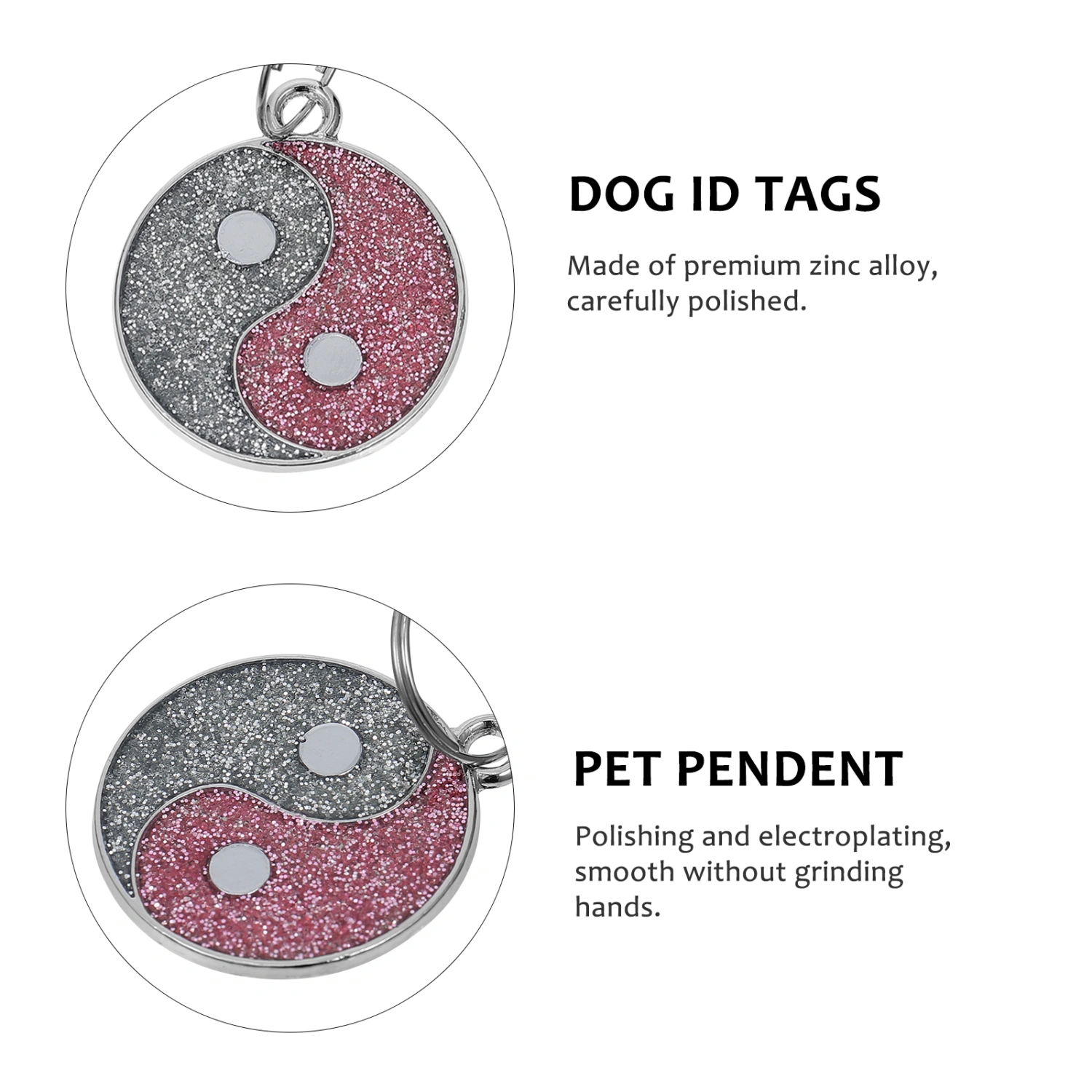5pcs Round Personalized Dog ID Tags Dog Cat Pet Name Phone Number ID Tags