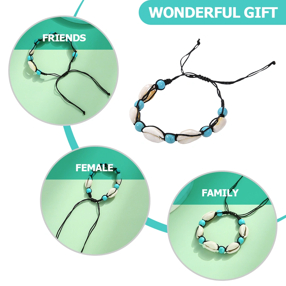 1Pc Ethnic Anklet Conch Design Foot Chain Pendant DIY Bohemian Style Anklet