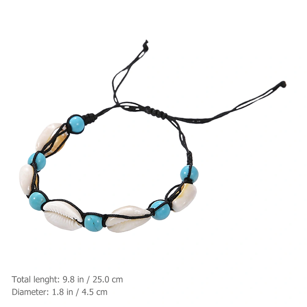 1Pc Ethnic Anklet Conch Design Foot Chain Pendant DIY Bohemian Style Anklet