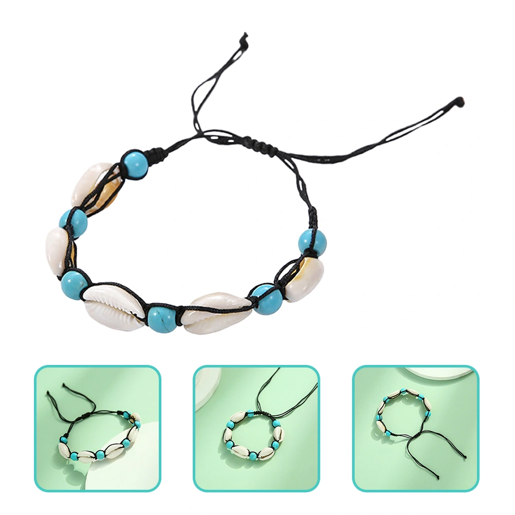 1Pc Ethnic Anklet Conch Design Foot Chain Pendant DIY Bohemian Style Anklet