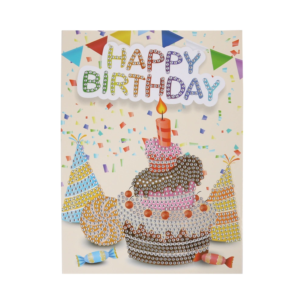 Creative Birthday DIY Handmade Greeting Diamond Embroidery 5D Blessing Cross Stitch Printing Craft Kits