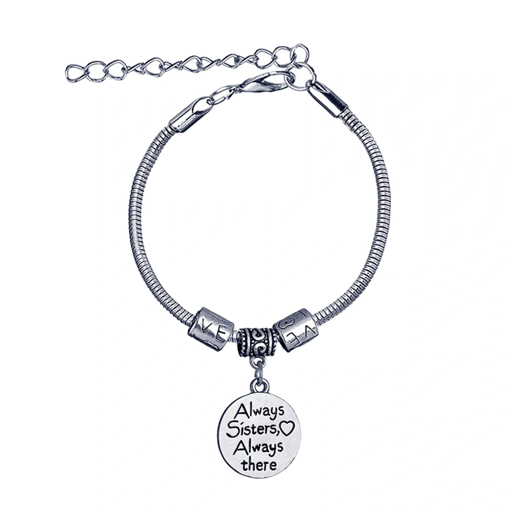 Girls Silver Friendship Bangle Always Always There Bracelet