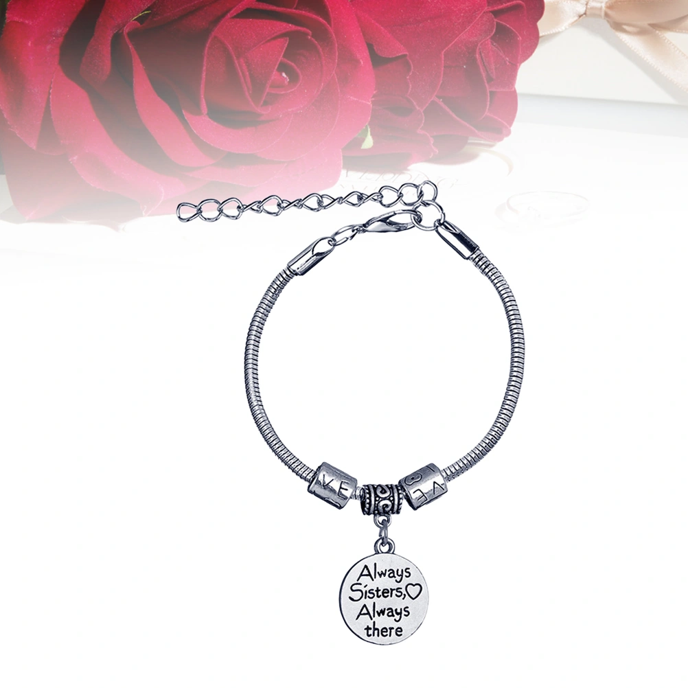 Girls Silver Friendship Bangle Always Always There Bracelet