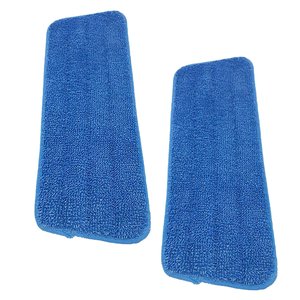 2pcs Microfiber Mop Cloth Water Absorption Mop Head Replacement Cleaning Accessories Mop Cloth for Home Daily Use (Dark Blue)