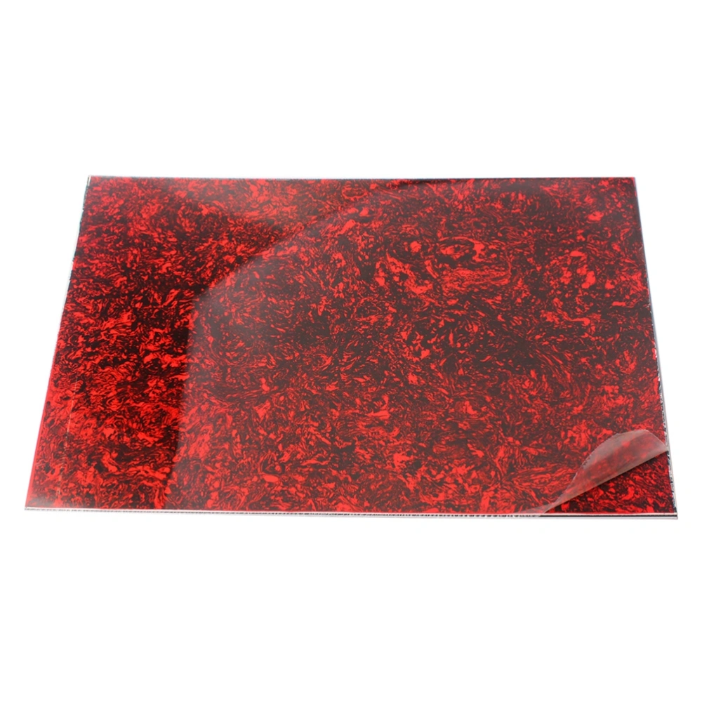 44 x 29cm Acoustic Guitar Scratch Plate Pickguard Sheet 3Ply DIY Guitar Bass Pickguard Blank Pickguard Sheet Materials (New Red Tortoise Shell)