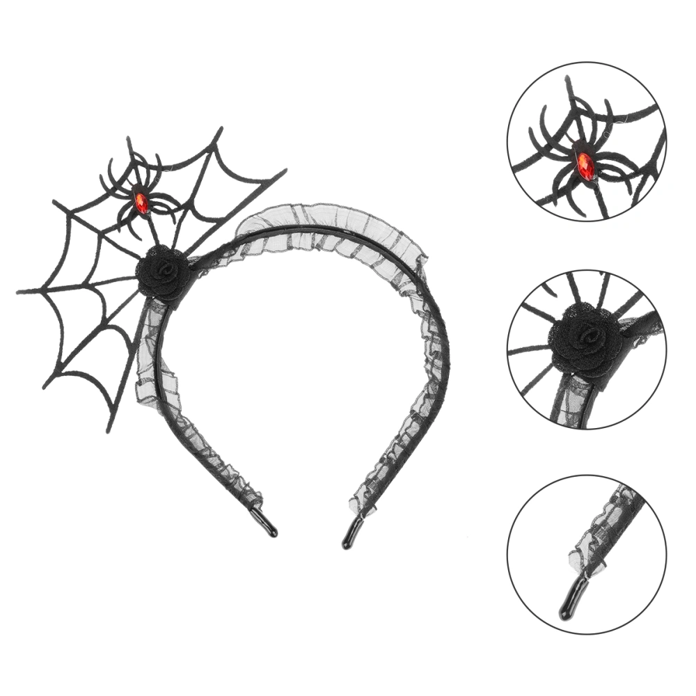 2pcs Costume Party Hair Spider Web Hair Clasp Costume Accessory (Black)