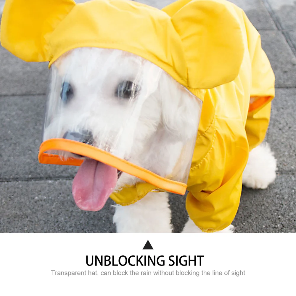 Pet Bee Shaped Rain Slicker Waterproof Hooded Raincoat Stylish Pet Raincoat