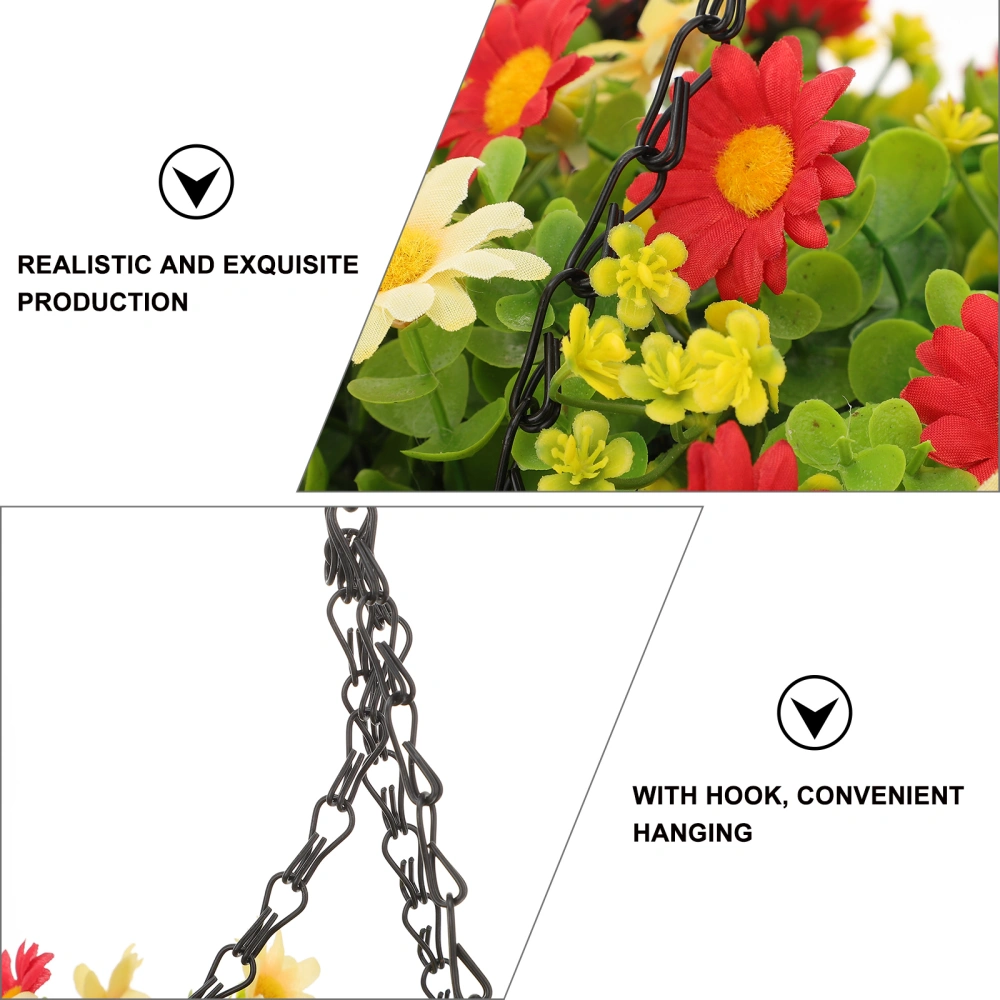 Faux Rattan Hanging Flower Basket Plant Hanging Basket Plants Flower Container