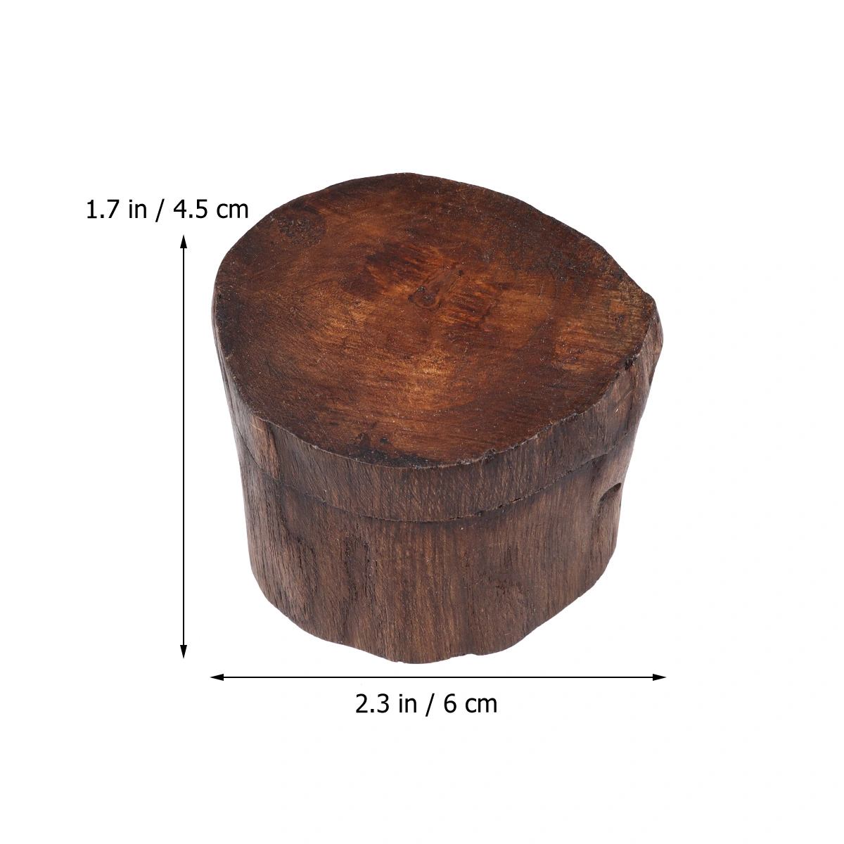 Retro Round Wooden Jewelry Storage Box Vintage Storage Organizer Bracelet Box