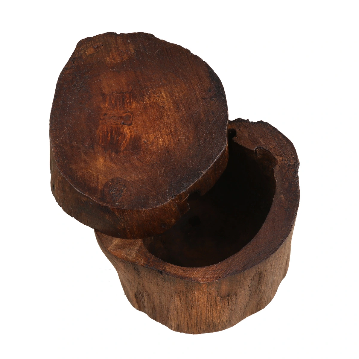 Retro Round Wooden Jewelry Storage Box Vintage Storage Organizer Bracelet Box