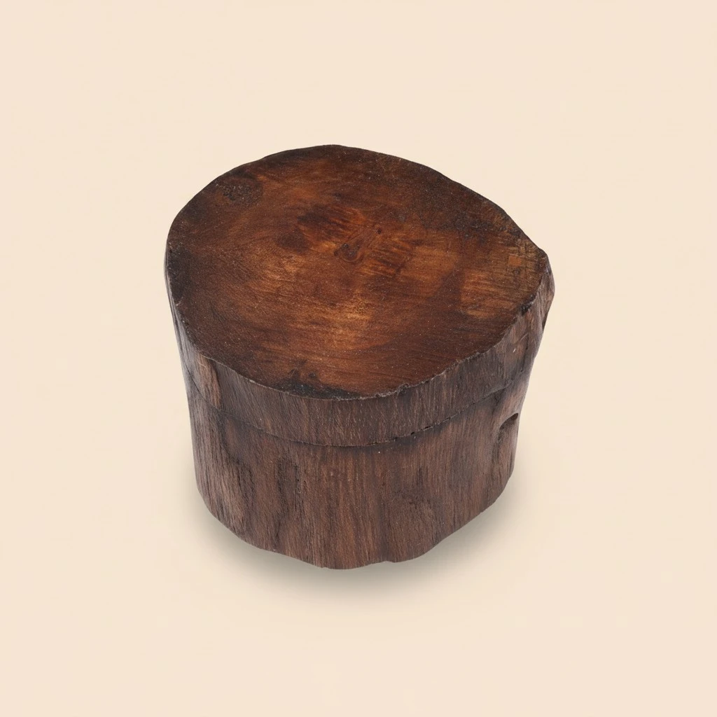 Retro Round Wooden Jewelry Storage Box Vintage Storage Organizer Bracelet Box