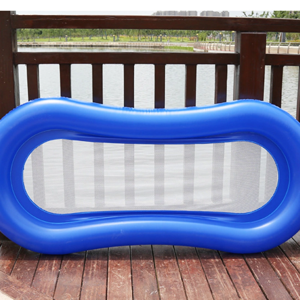 1PC Swim Ring Water Floating Bed Floating Mat Eco-friendly Swim Ring Thickened Swim Ring for Adults Use (Blue)