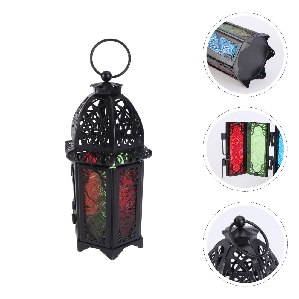 1pc Decorative Eid Ramadan Wind Lamp Festive Decor Scene Layout Prop (Black)