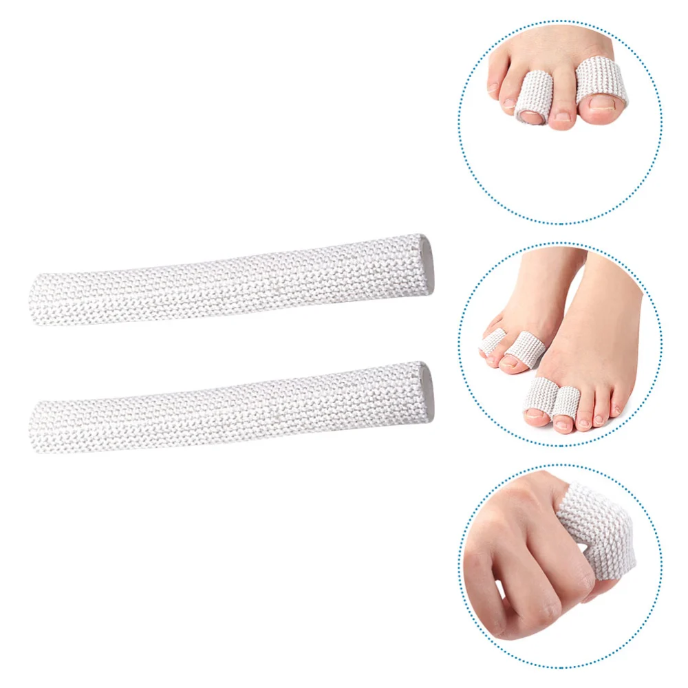 2Pcs Toe Protective Sleeves Finger Protectors Breathable Toe Caps Toe Sleeves