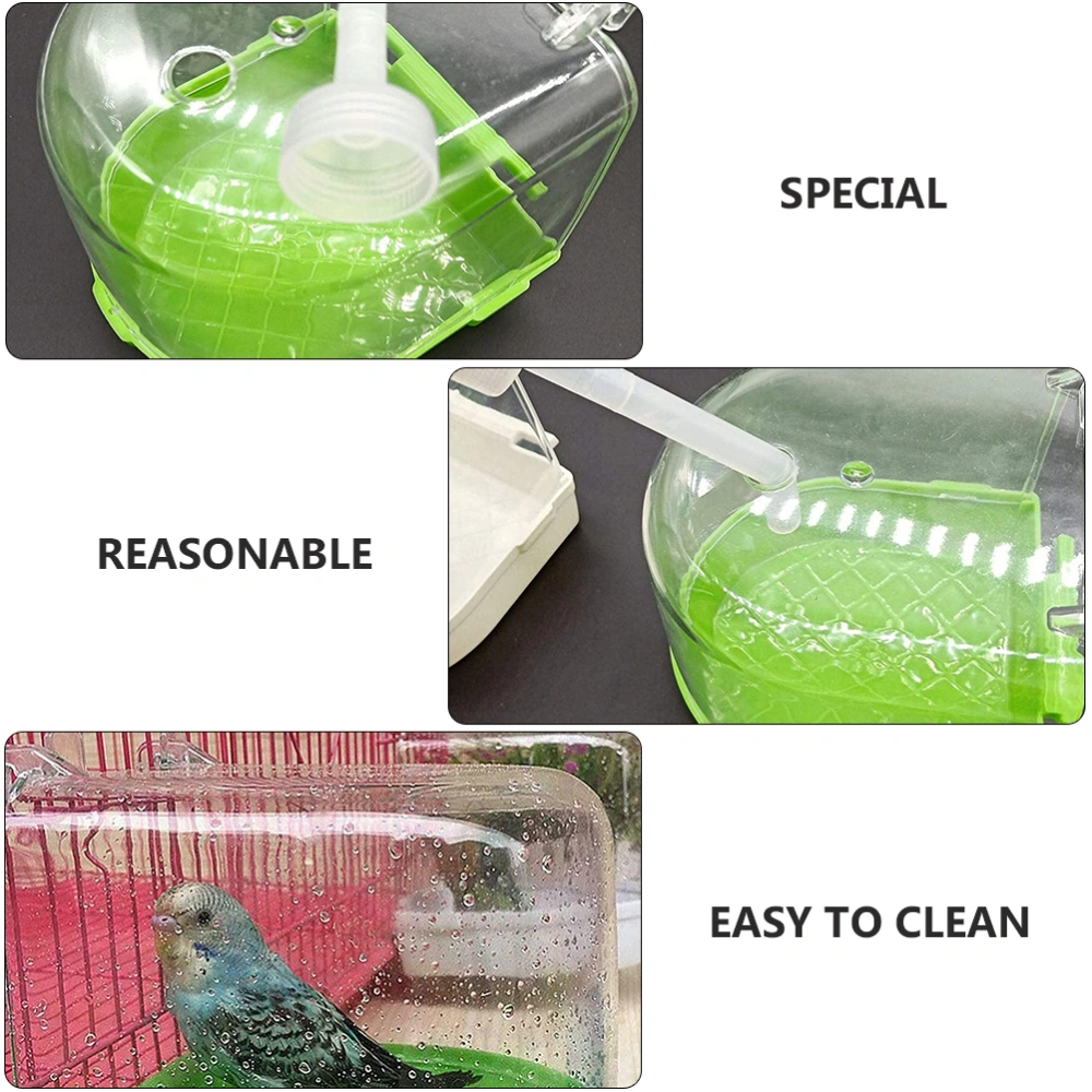 1 Set Reliable Parrot Bird Bathing Tub Sturdy Cage Outside Hanging Bathing Basin