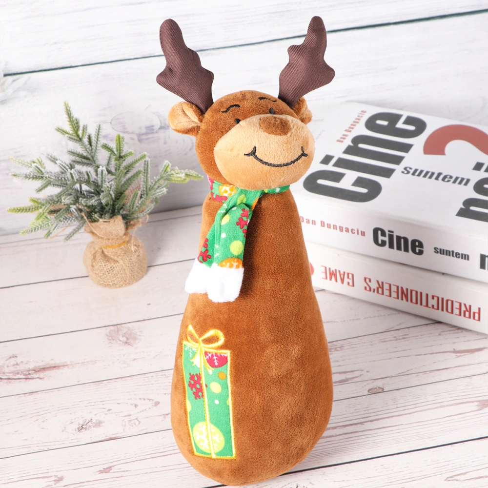 Christmas Kids Plush Toy Adorable Cotton Stuffed Gift Hugging Pillow Doll (Long Deer Small Size)