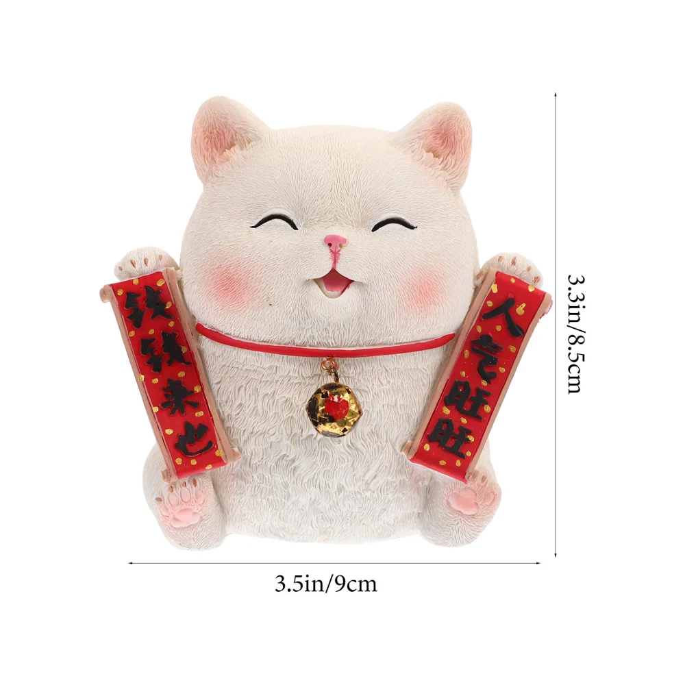 Fortunate Cat Piggy Bank Fortune Cat Ornament Lovely Cat Desktop Decor Home Decoration