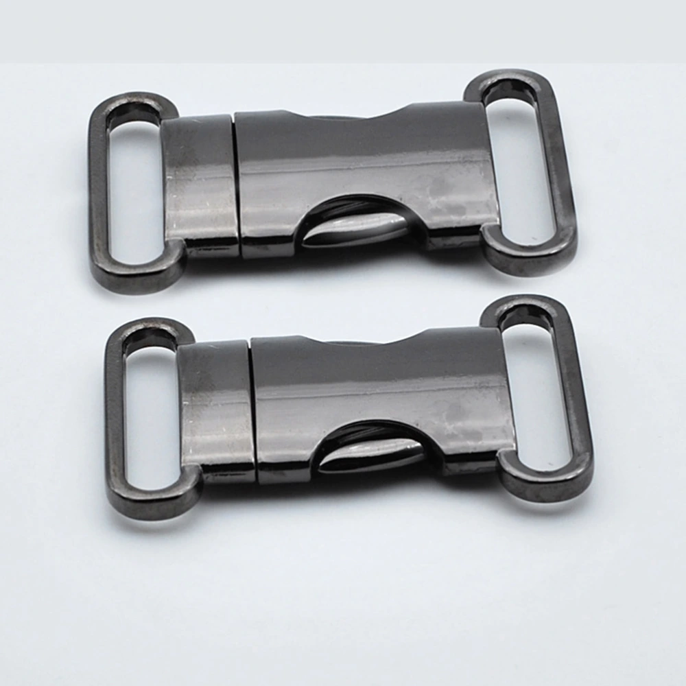 2pcs Durable Zinic Alloy Buckle Schoolbag Down Buckle Safety Buckles (Type A, Color, Inner Diameter 25mm)