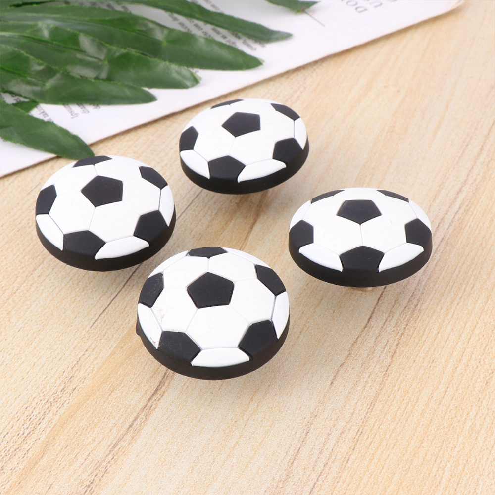 4 Pcs Rubber Football Shaped Door Pull Bar Plastic Simple Handle Fashion Drawer Door Knob Practical Furniture Wardrobe Grip with Nails for Kids Room