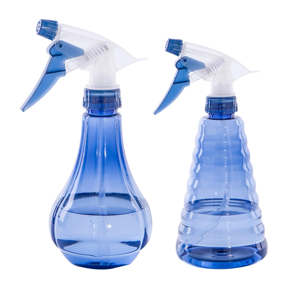 2 Pcs 200ml Plastic Empty Spray Bottle Flowers Adjustable Nozzle Plants Water Sprayer Refillable Bottle Baking Tools for Home Garden Barber Shop (Blue, Smooth Drop, Cone Tower Style)