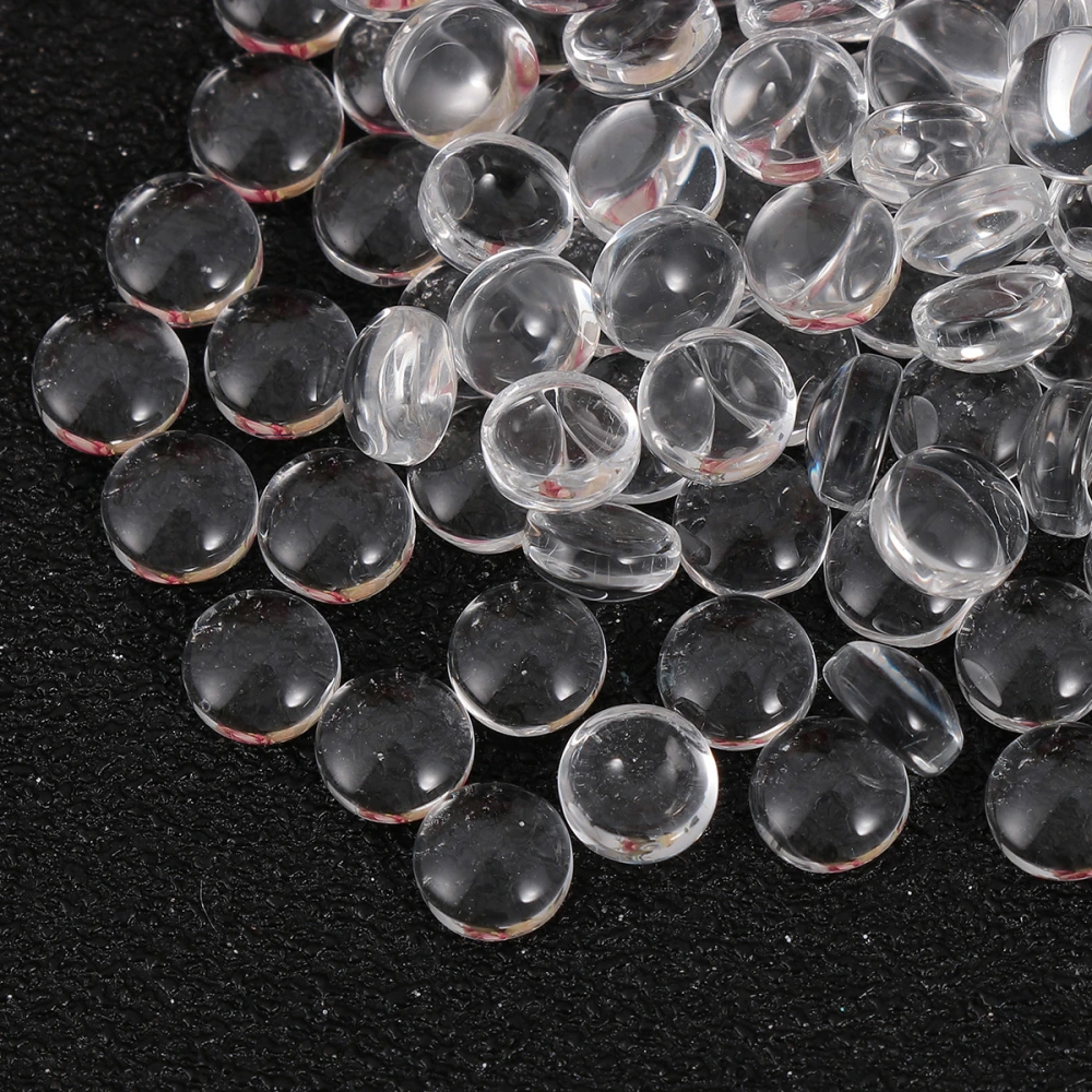 1 Bag of 200Pcs 6mm(0.2 inch) Round Glass Patches Paster Time Glass Stickers DIY Handmade Jewelry Accessories for Earring Bracelet