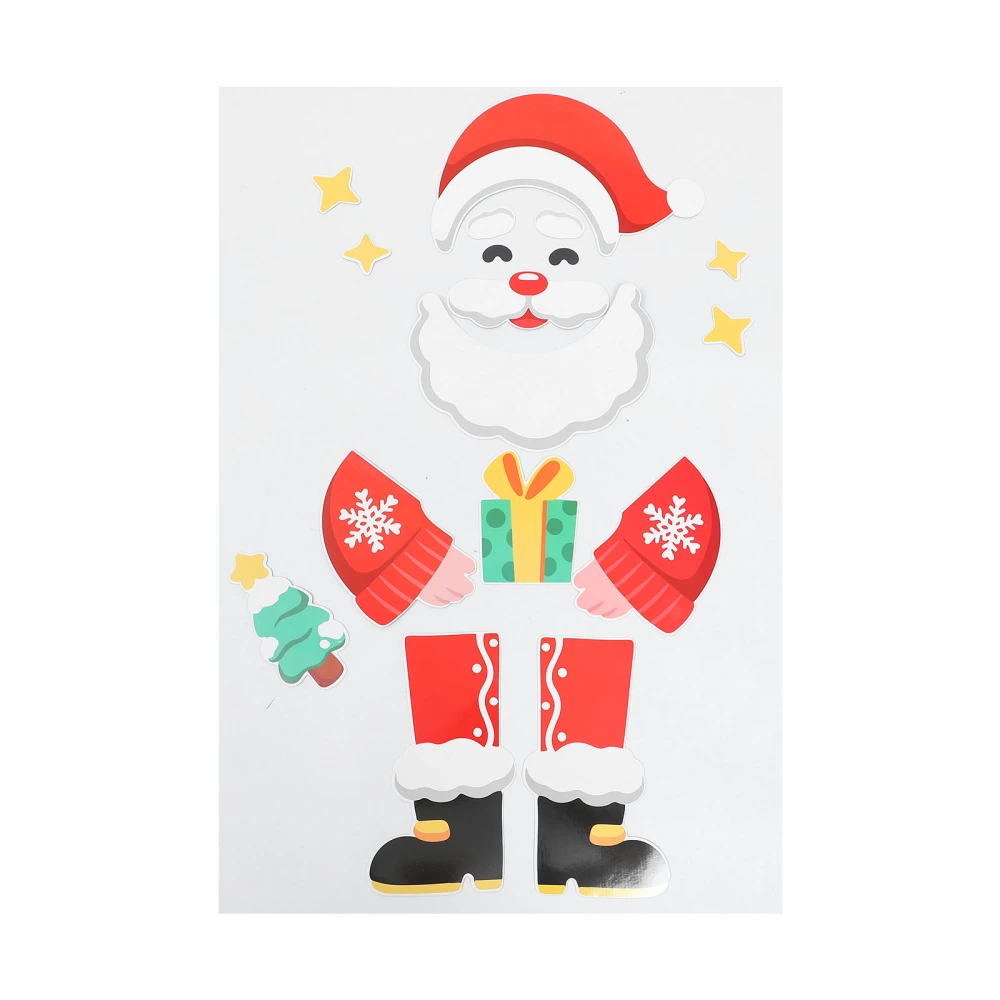 1 Set Santa Claus Decal Fridge Magnetic Stickers Festive Refrigerator Sticker