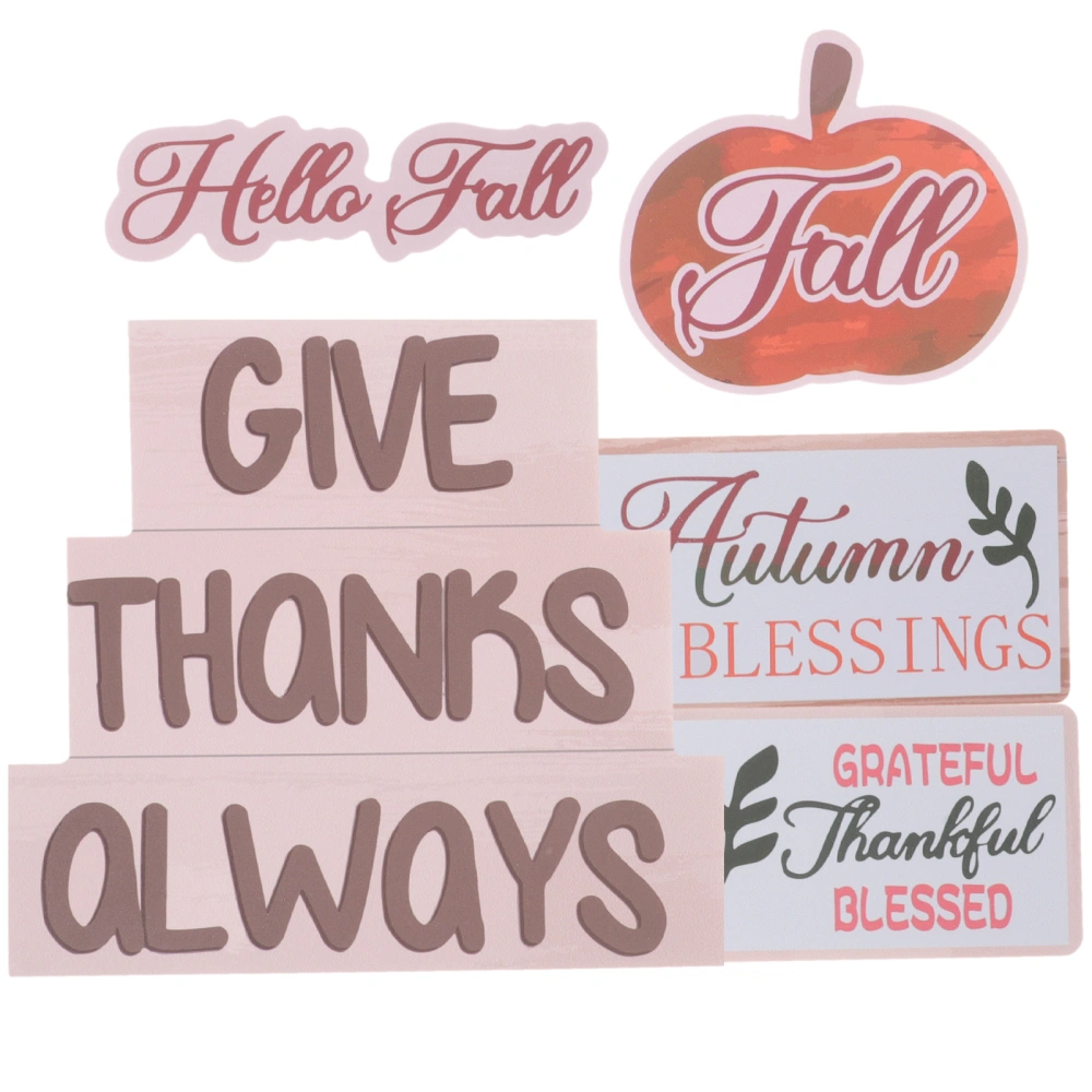 1 Set Thanksgiving Layered Trays Table Decorations Table Ornament Standing Sign