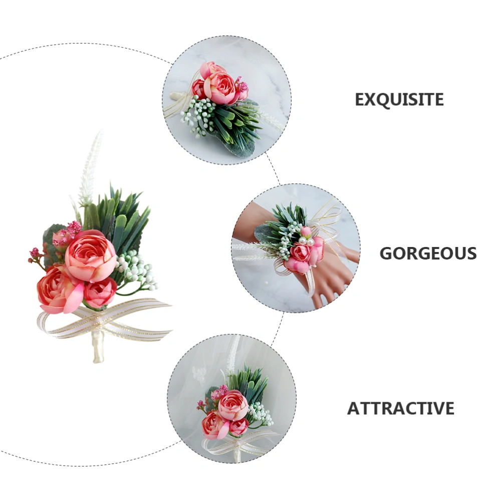 2 Pcs Wedding Brooches European Style Brooch Boutonniere Flower Corsage Pin