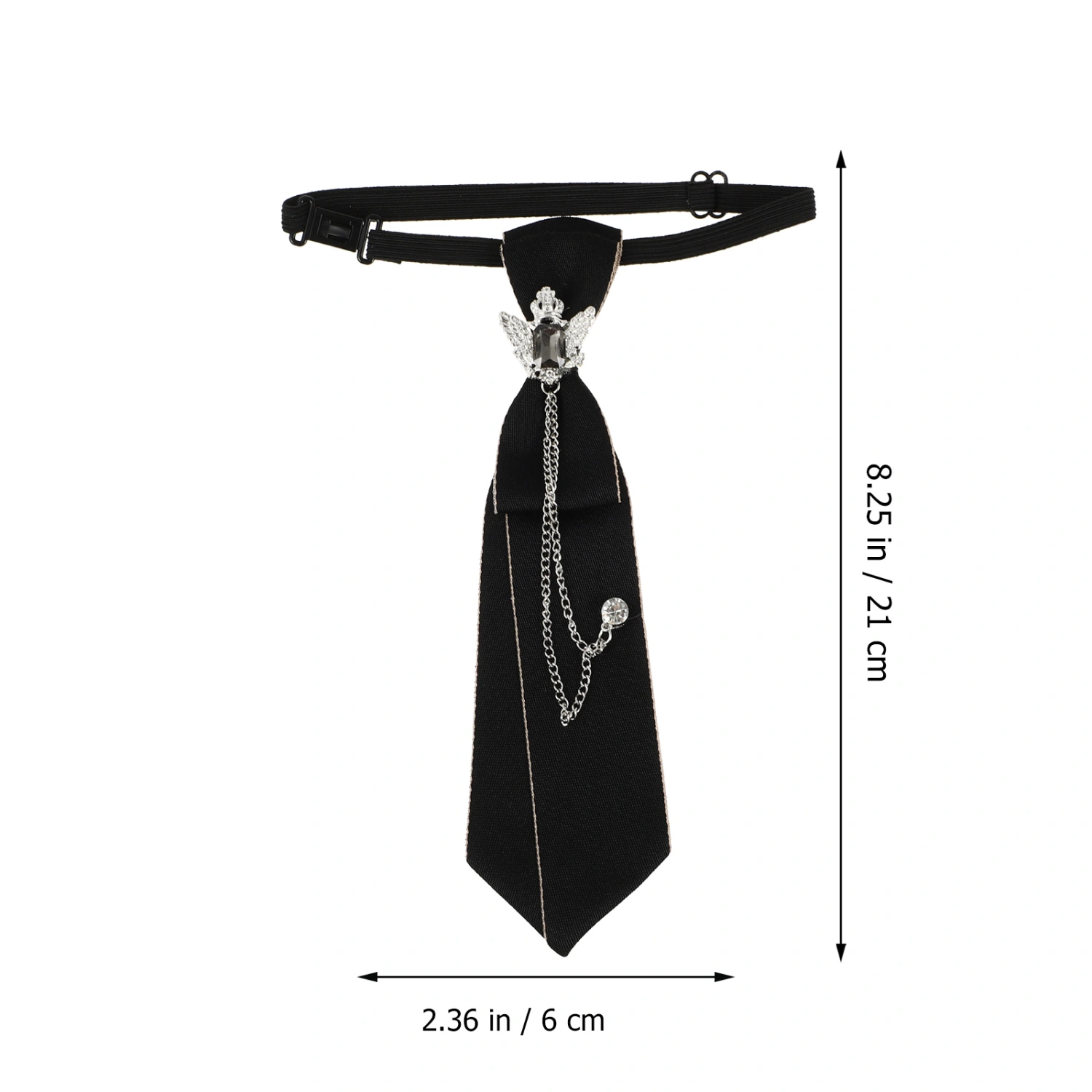 Polyester Pre-tie Neck Tie Exquisite Necktie Wedding Party Neck Tie for Women Men (Double-head Eagle Charm)
