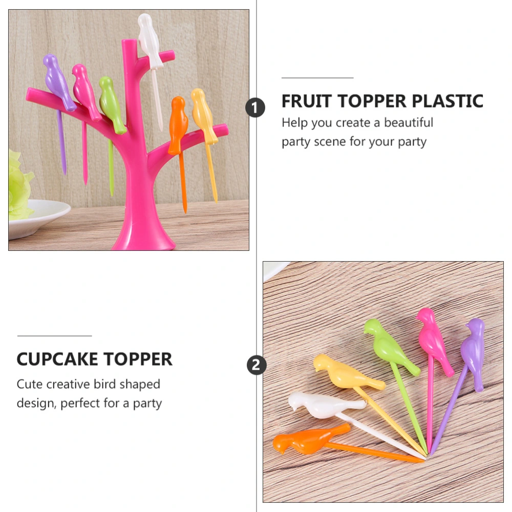 3 Sets of Bird Shaped Fruit Picks Sandwich Plastic Picks Cake Toothpicks