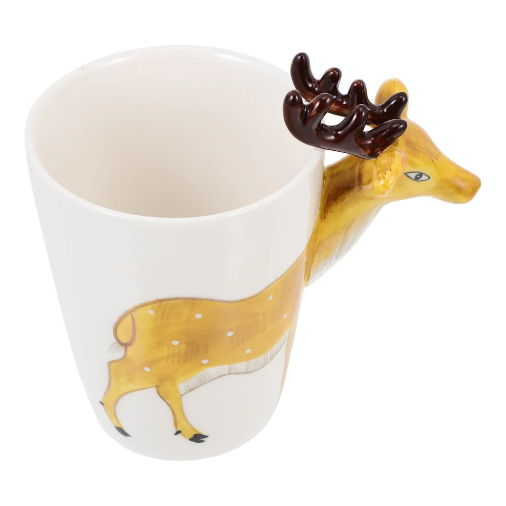 Sika Deer Mug Coffee Cup Creative Ceramic Water Cup Lovely 3D Coffee Cup