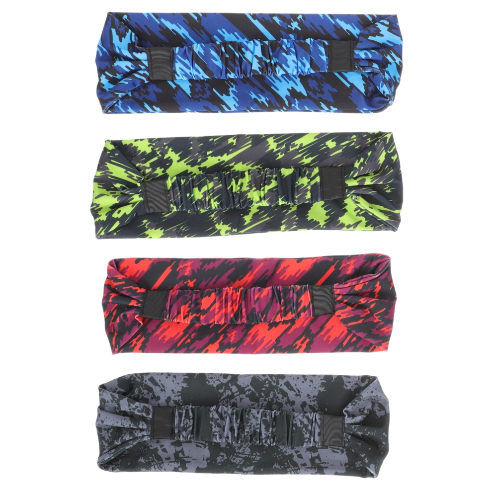 4pcs Professional Workout Sweatbands Breathable Fitness Headbands for Outdoor