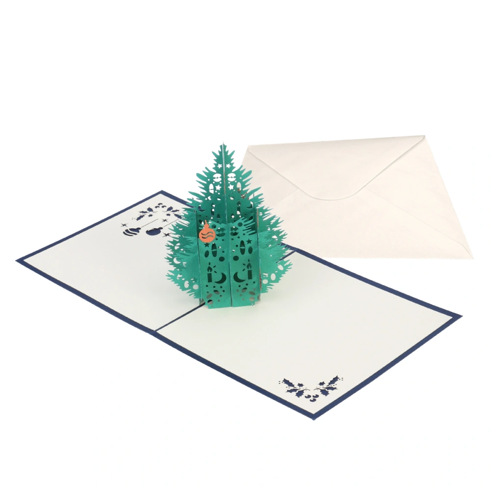 15 x 15cm 3D Christmas Themed Up Cards Merry Christmas for Christmas Holiday Greeting with Envelope (H35)