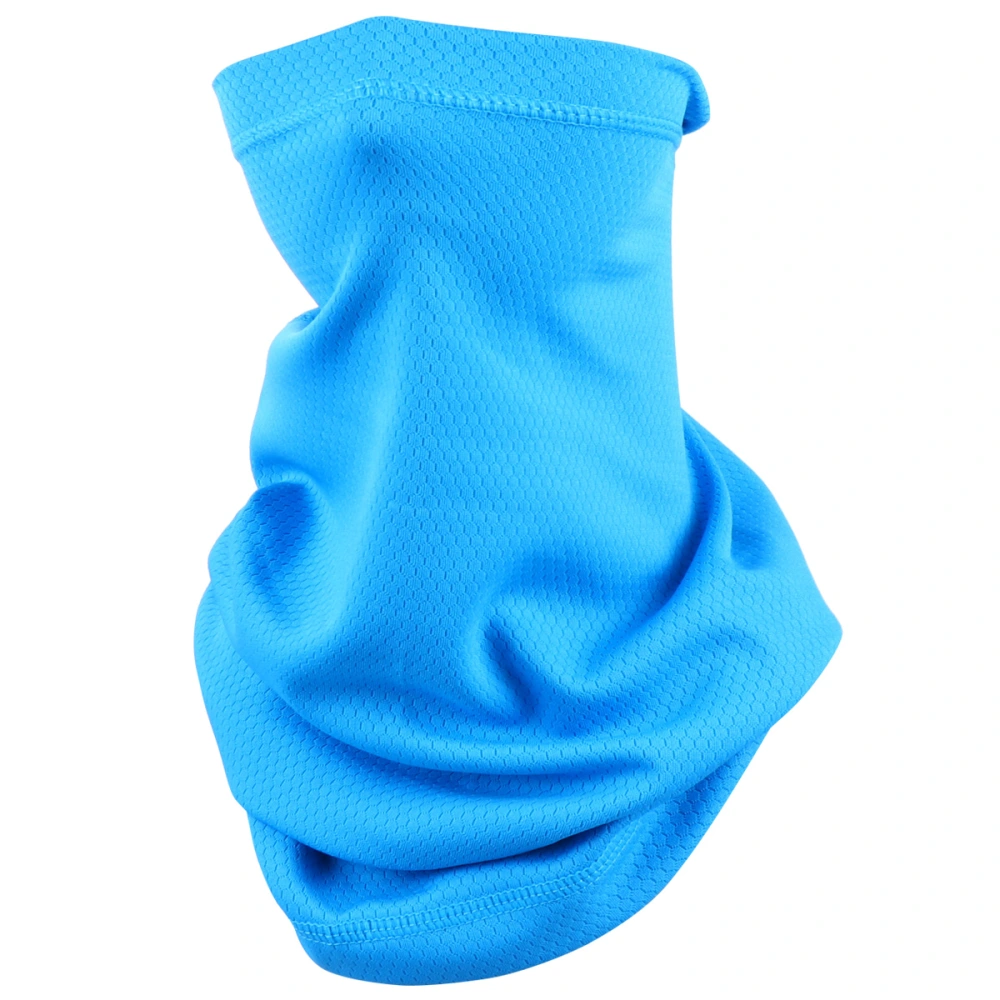 1Pc Outdoor Sports Headband Sunscreen Face Guard Head Scarf Breathable Neck Protector Neck Gaiter Cycling Protective Headscarf (Blue)