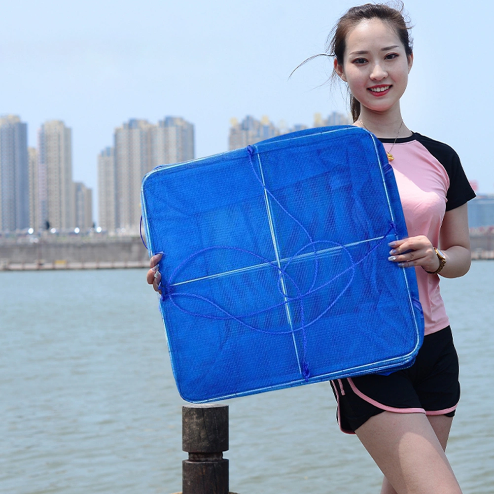 1Pc Folding Drying Net Fish Vegetable Drying Fish Clothes Basket Dryer (Blue)