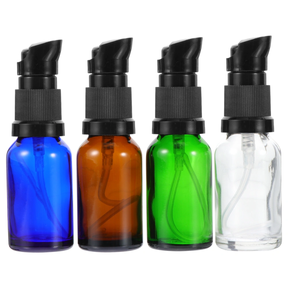 20Pcs Glass Empty Bottles Cosmetics Sub Bottles Travel Lotion Container (Mixed Color)