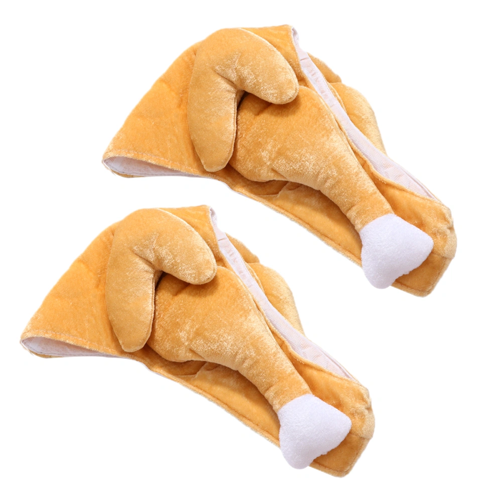 2Pcs Turkey Thanksgiving Hat Funny Headdress Party Prop Performance Hat