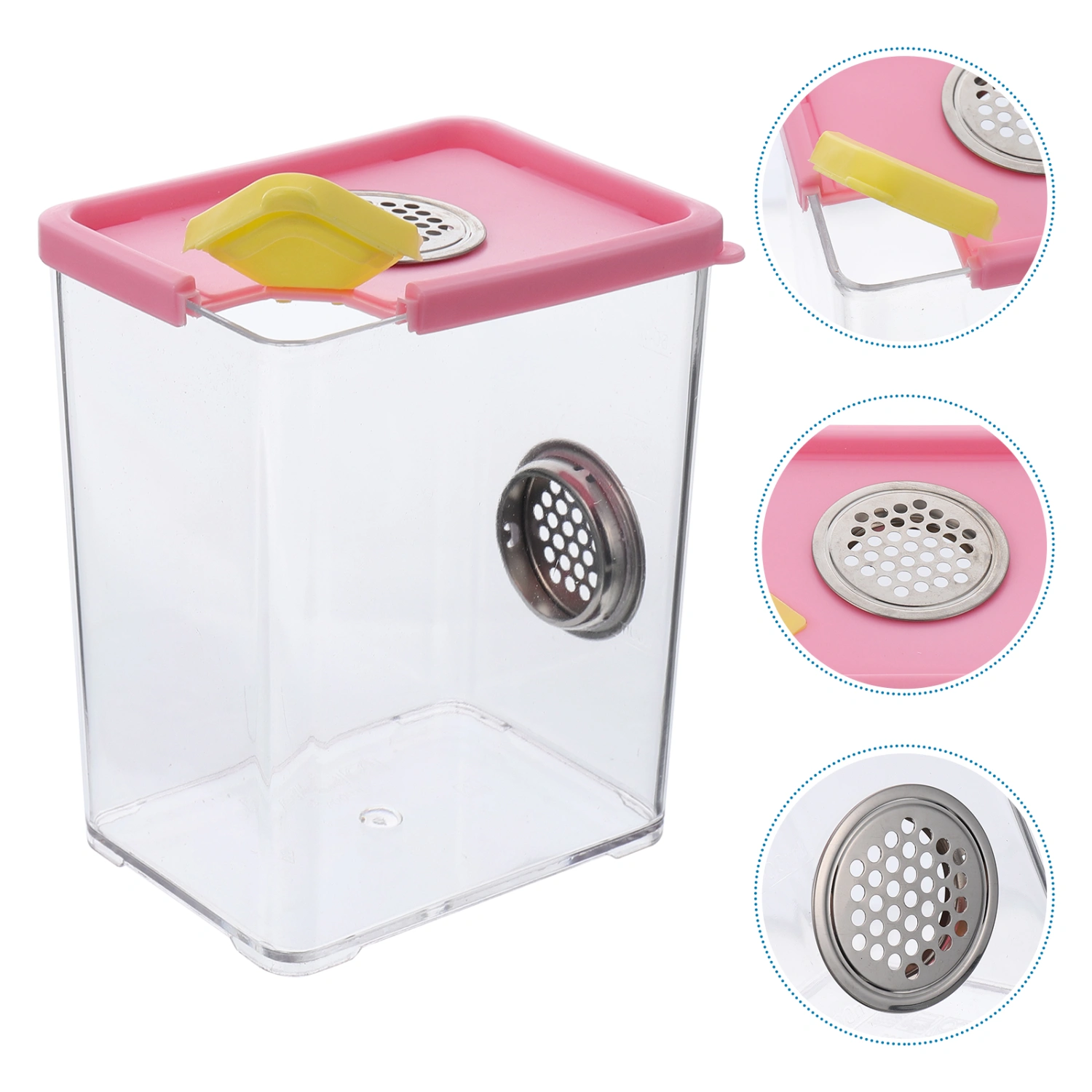 1pc Practical Reptile Feeding Box Acrylic Climbing Pet Feeding Container