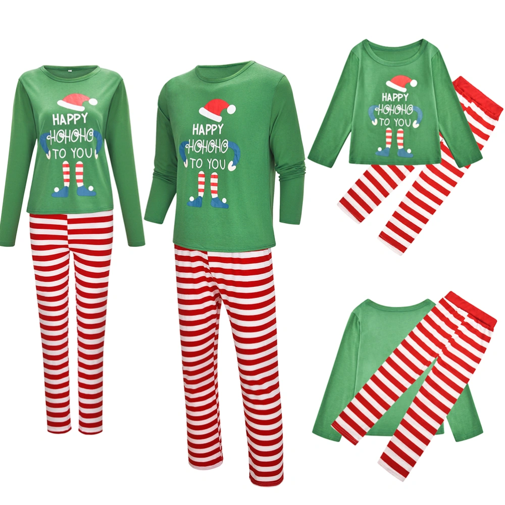 1 Set Christmas Doll Printed Clothes Pants Autumn Winter Parent-Child Clothes (Size XL, Mom)