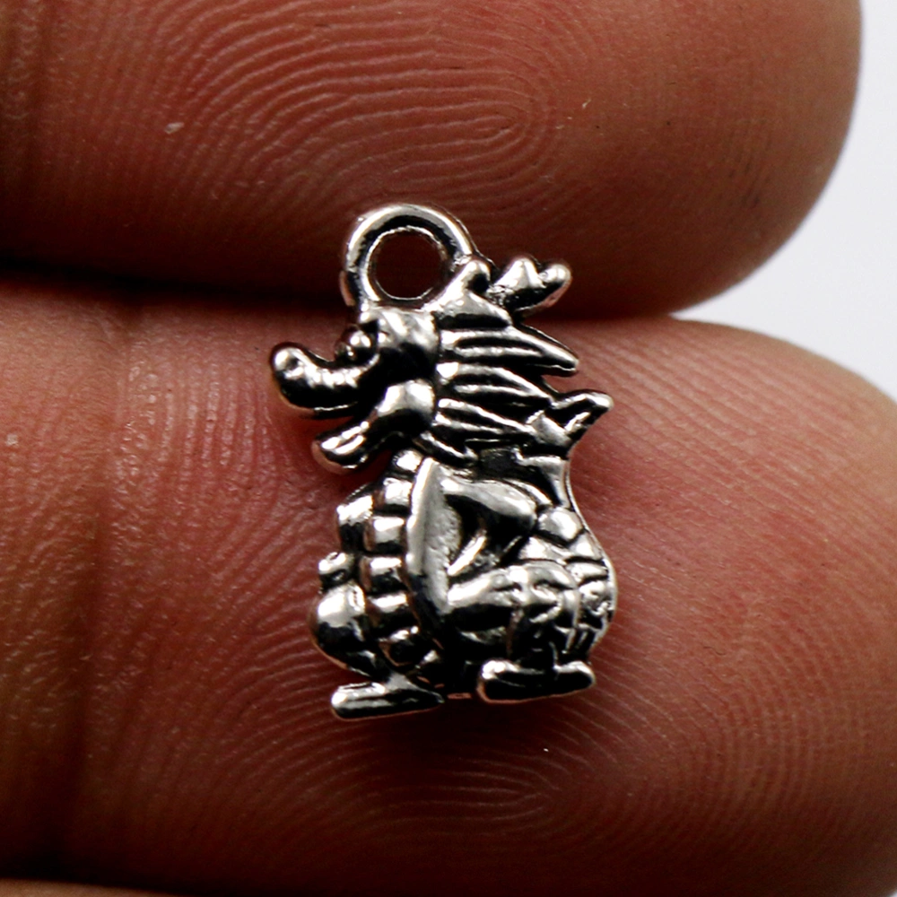 50pcs Alloy Dragon Pendants DIY Chinese Zodiac Charms Jewelry Making Accessory for Necklace Bracelet