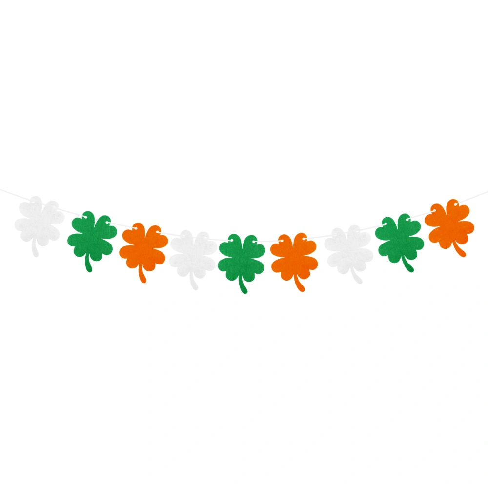 3 Meters Shamrock Four-leave Clover String Banners Bunting Garland For St. Patrick's Day Decorations St Paddy's Decor