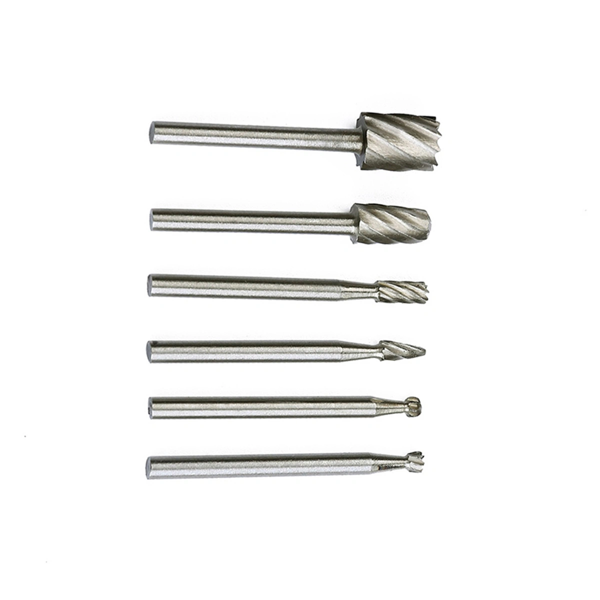 6 PCS High Steel Routing Router Bits Burr Rotary Tools Suit Woodworking Carving Engraving Drilling Rotary Tools